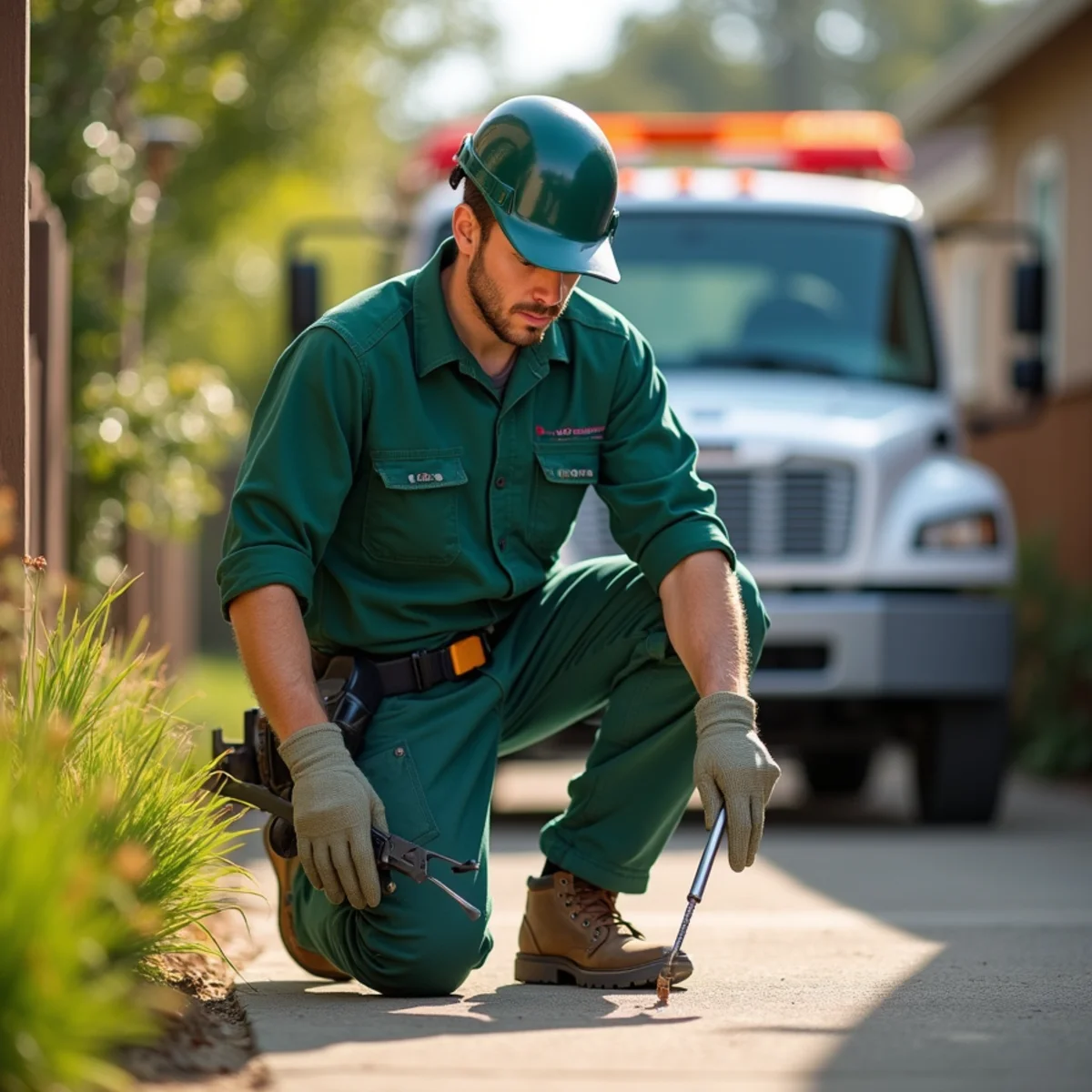 Pest control technician at work in Coarsegold, CA