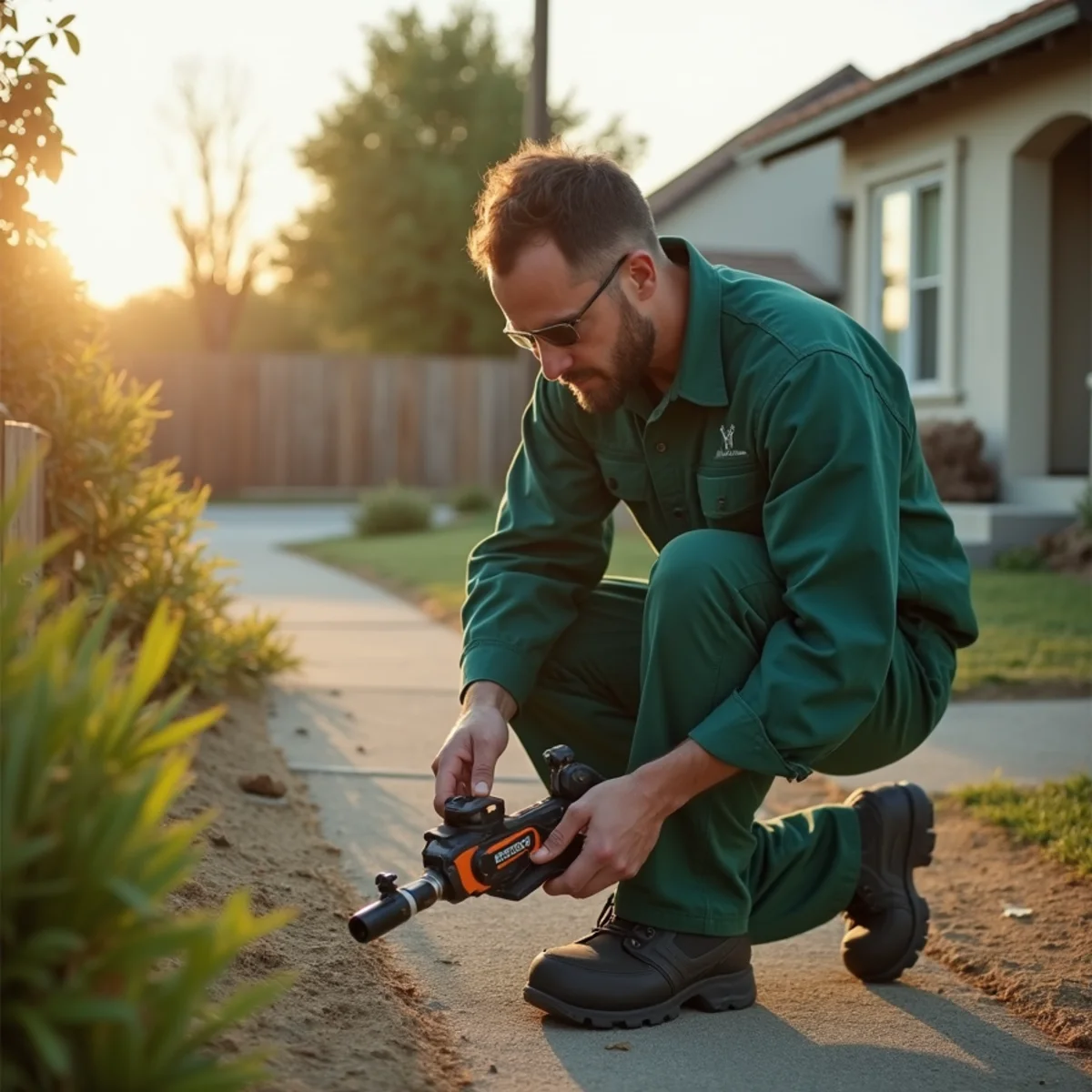 Pest control technician at work in Huron, CA