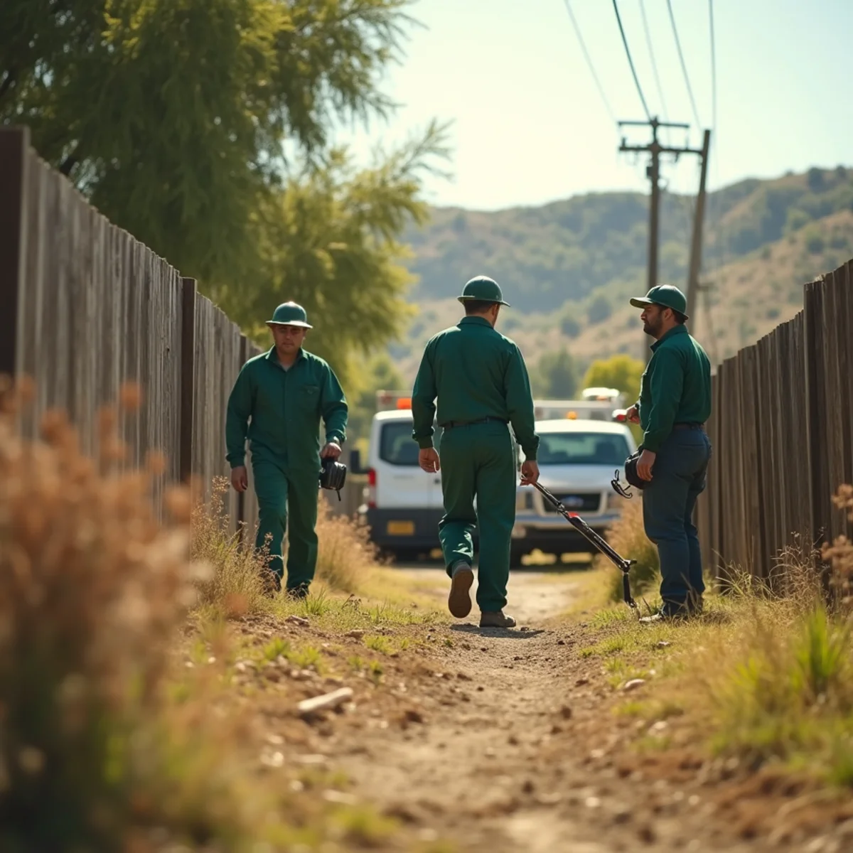 Pest control yard and terrain in Prather, CA
